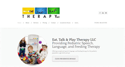 Desktop Screenshot of eattalkandplaytherapy.com