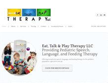 Tablet Screenshot of eattalkandplaytherapy.com